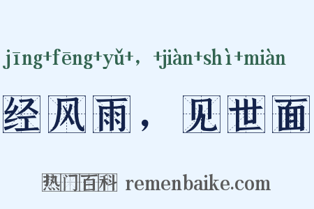 经风雨，见世面是什么意思的图片